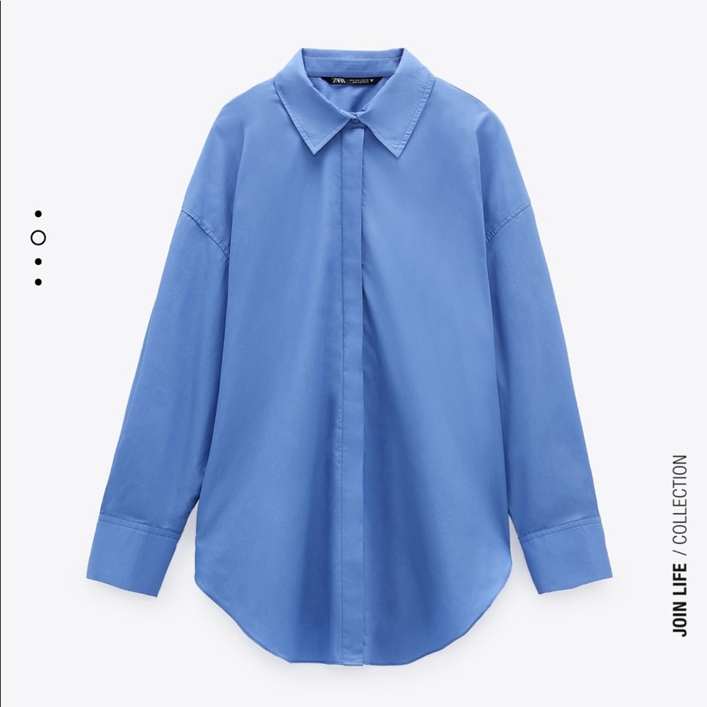 Zara poplin oversized shirt